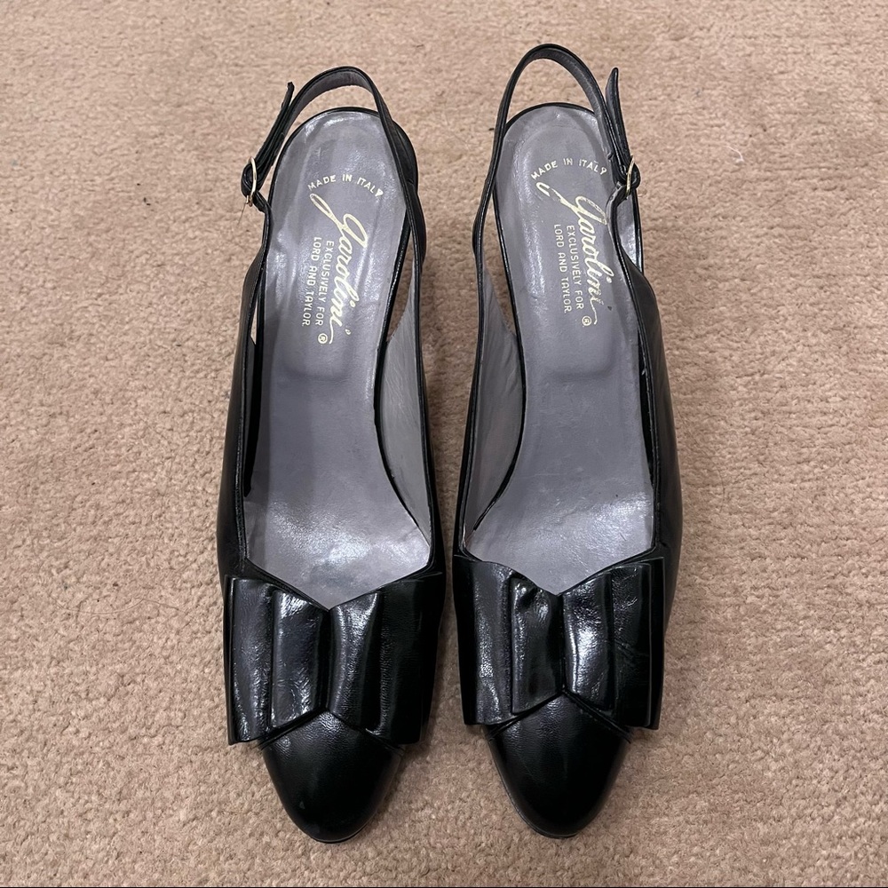 Vintage elegant Italian-made slingback heels